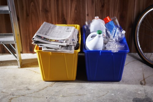 Various types of waste bins for different waste removal services