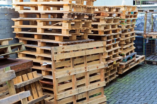 Donated garden furniture and planters ready for reuse by local charities